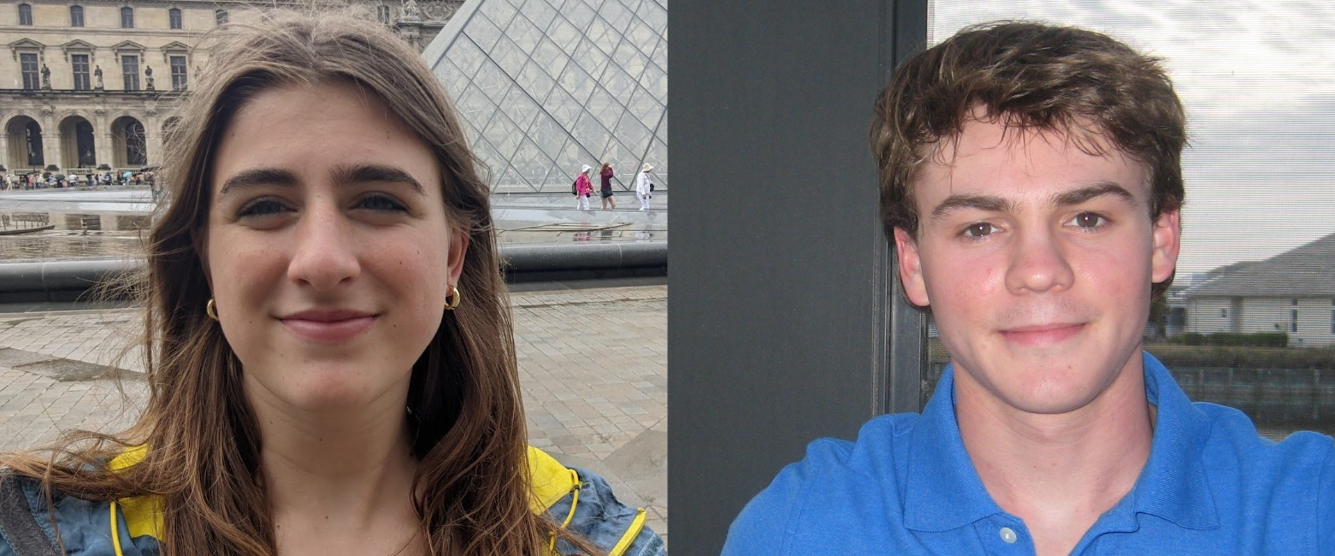 Mary Zelis, left, and Cooper Ofak each earned a fall 2025 Outstanding Guided Study Group Leader Award.