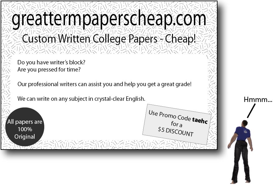 Fake advertisement to get a written term paper