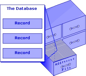 Pice of paper with 3 rectangles all titled record.