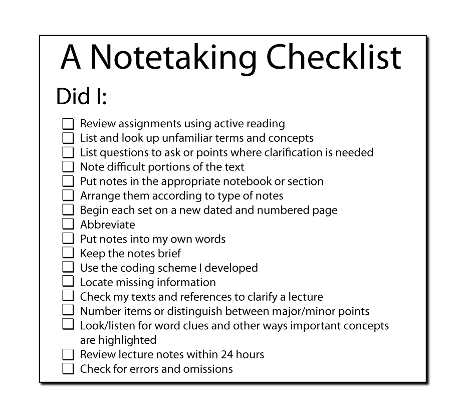 https://pennstatelearning.psu.edu/istudy_tutorials/notetaking/A-Notetaking-Checklist.png